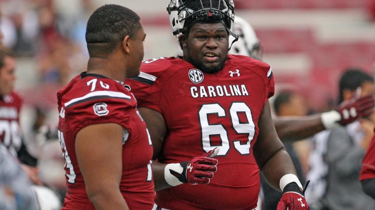 South Carolina football's D.J. Park (No. 69)
