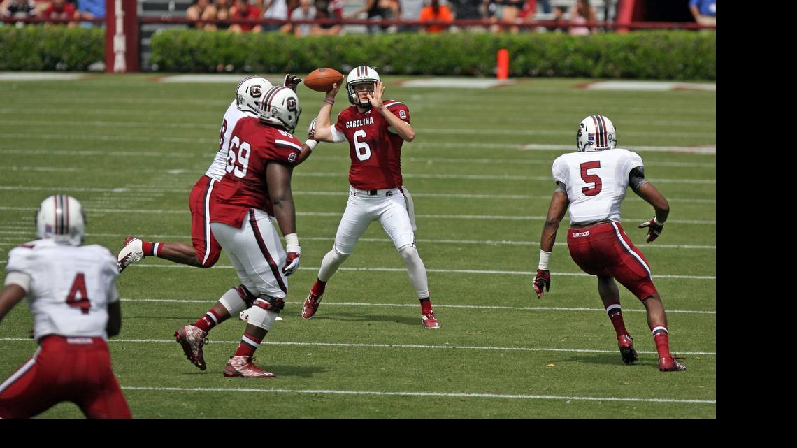 
Connor Mitch during the Garnet and Black Spring Game in April.
