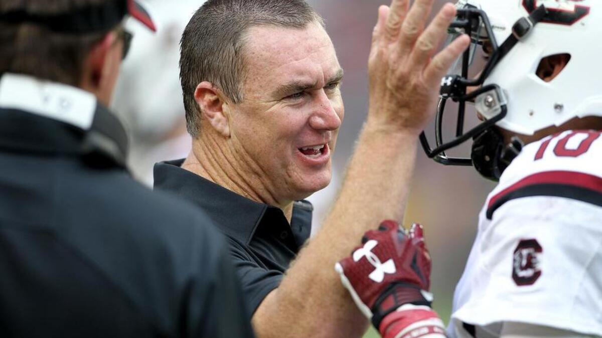 South Carolina interim head coach Shawn Elliott