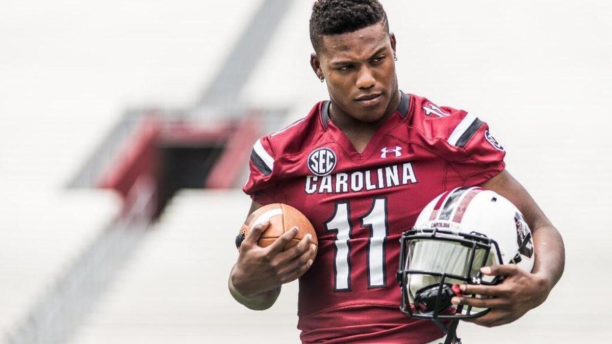 
Gamecock WR Pharoh Cooper poses for a photo during the University of South Carolina football media day Sunday afternoon at Williams Brice Stadium. The Gamecocks begin the 2015 season on September 3 in Charlotte against the University of North Carolina Tarheels. 08/09/2015
