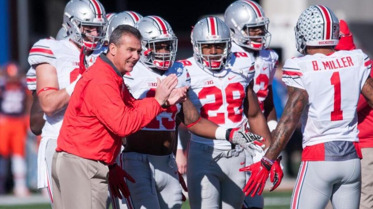 Urban Meyer’s Buckeyes are a 14-point favorite over Big Ten rival Michigan State.