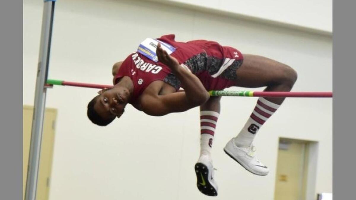 Tye Williams, a junior at South Carolina, is one of the top high jumpers in the SEC and in the country.