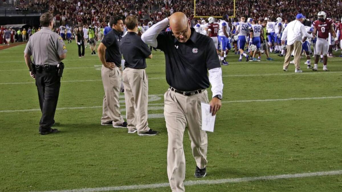 South Carolina co-defensive coordinator Jon Hoke