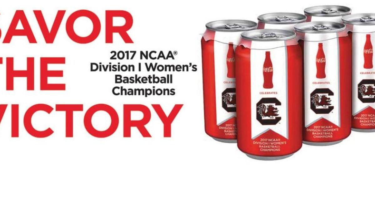 Commemorative Coke cans for South Carolina’s national title.