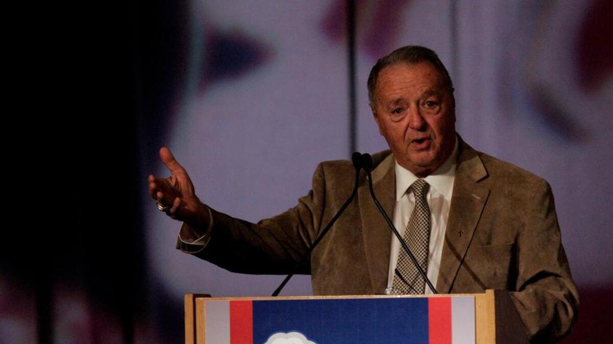 Tue, Dec, 28, 2010-Atlanta, Georgia -- Former College Football head coach Bobby Bowden speaks during a Fellowship of Christian Athletes breakfast Tuesday morning in Atlanta. Photo by Tracy Glantz/tglantz@thestate.com ** OUTS: AP OUT, MAGAZINES OUT, MCT AND NEWSPAPERS PRINT ONLY-WEB OUT**