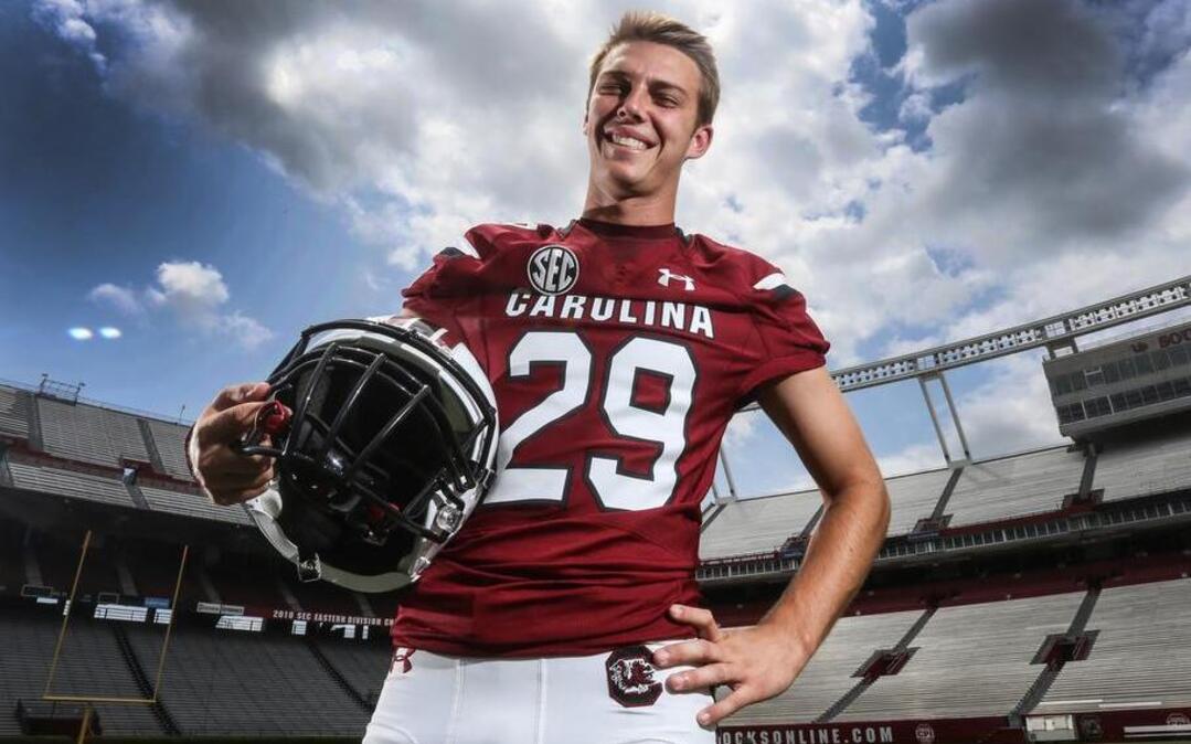 South Carolina senior kicker Elliott Fry