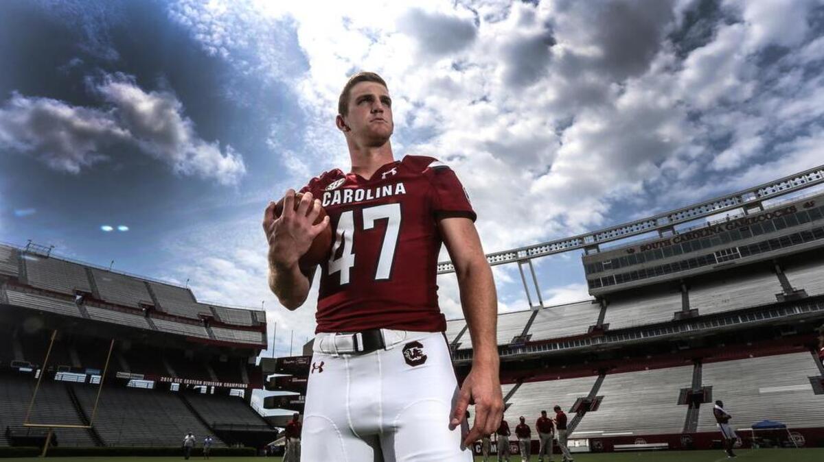 
Dutch Fork alum Drew Williams is South Carolina’s long snapper.
