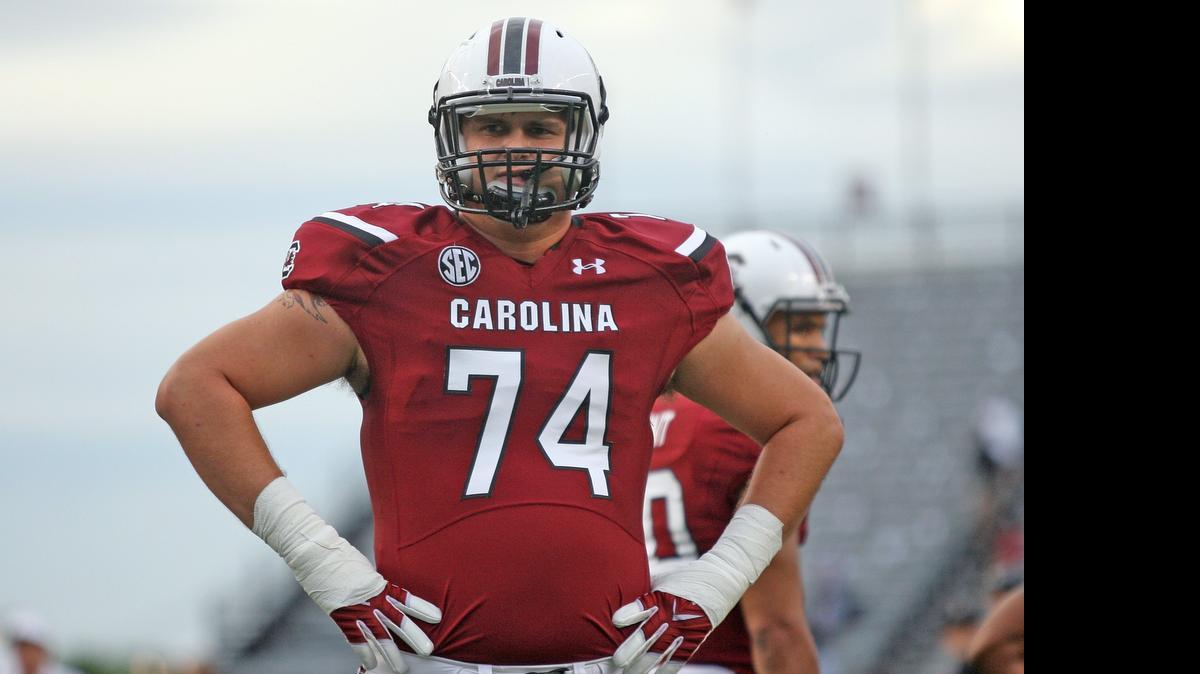
Mason Zandi’s 6-foot-9 height makes him the tallest person on the Gamecocks by two inches.
