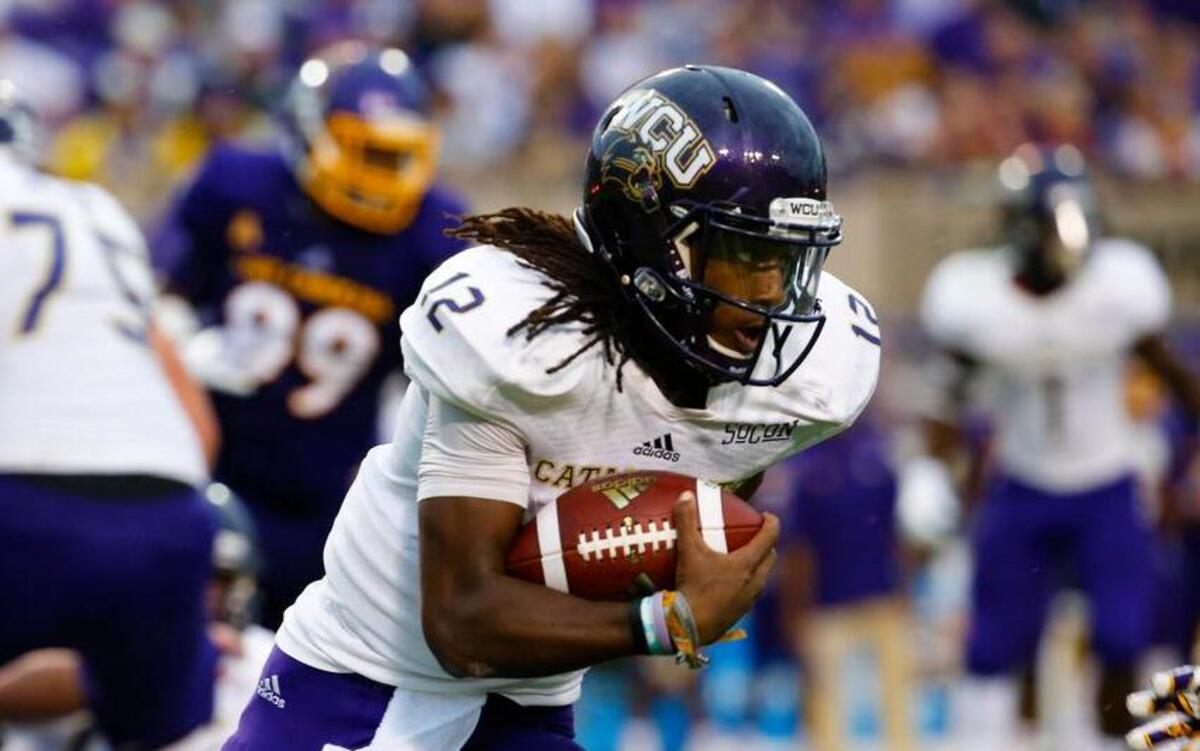 Western Carolina Catamounts quarterback Tyrie Adams (12)