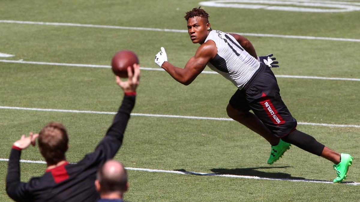 South Carolina Gamecocks wide receiver Pharoh Cooper (11) during USC Pro Day at Williams-Brice Stadium on March 30
