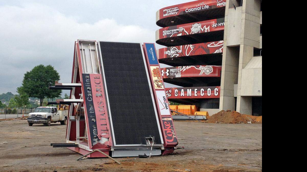 
This sign outside of Williams-Brice Stadium was removed late last week.

