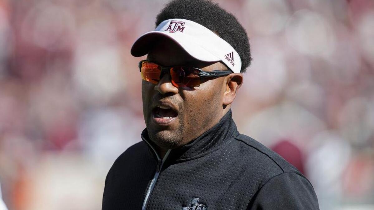 Texas A&M head coach Kevin Sumlin argues a call during a game this past season. He needs to have a big season to keep his job.