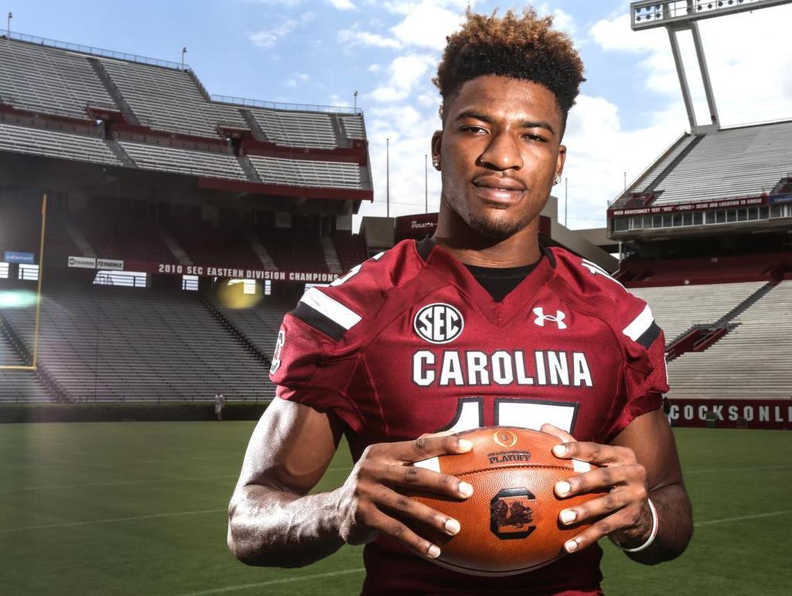 USC wide receiver Matrick Belton at the team’s 2015 media day.
