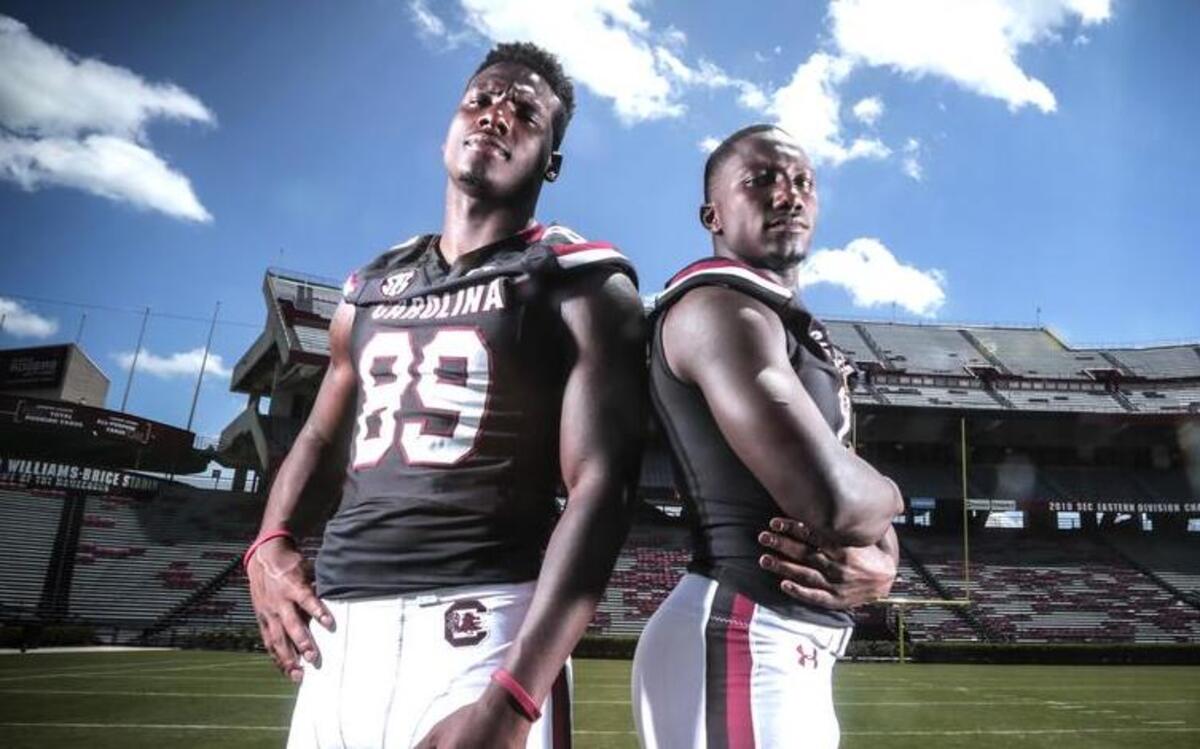 South Carolina wide receivers Bryan Edwards and Deebo Samuel