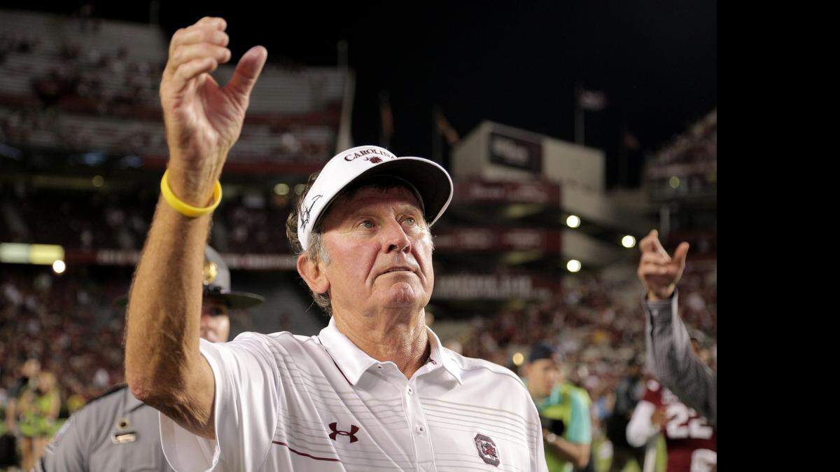 
South Carolina head coach Steve Spurrier 
