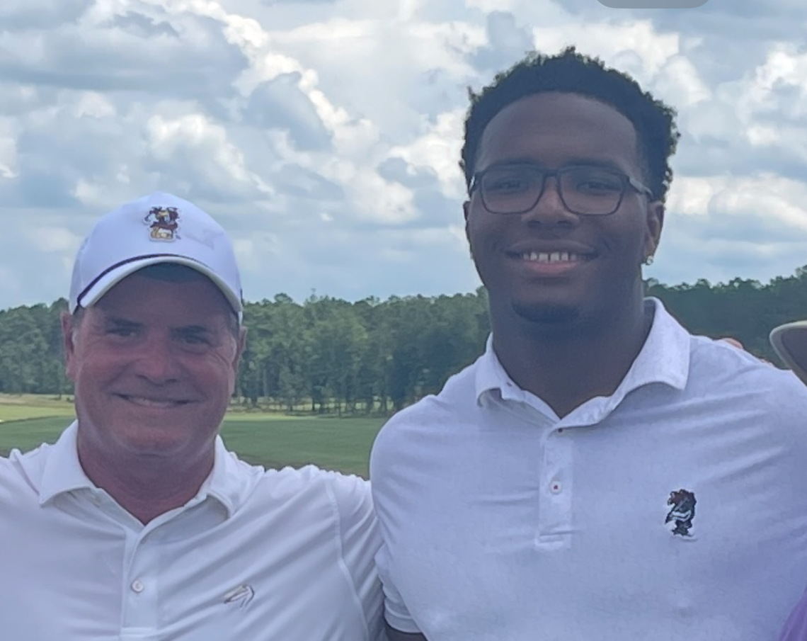South Carolina QB LaNorris Sellers (Right) had an internship with Contract Construction CEO Greg Hughes (Left).