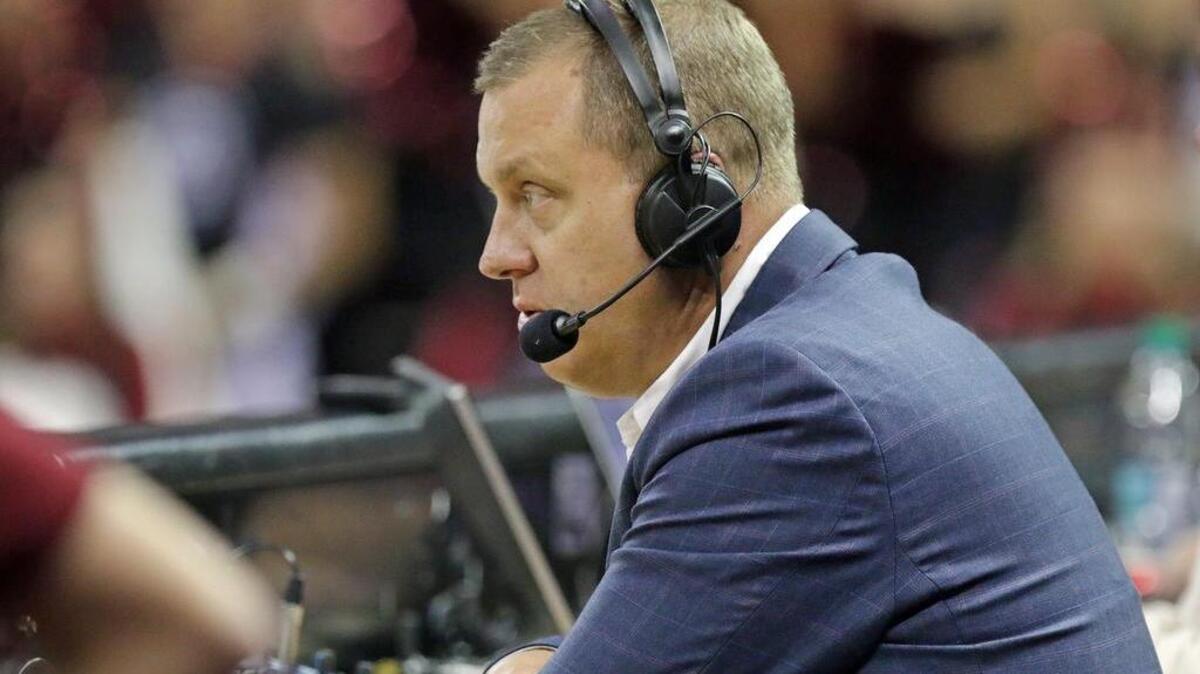New South Carolina play-by-play voice for men’s basketball and baseball Derek Scott