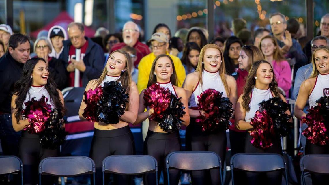 Carolina Girls dance at the South Carolina men’s and women’s basketball team Gamecock Tipoff. The free event was held Friday on Hampton Street and Boyd Plaza in front of the Columbia Museum of Art.