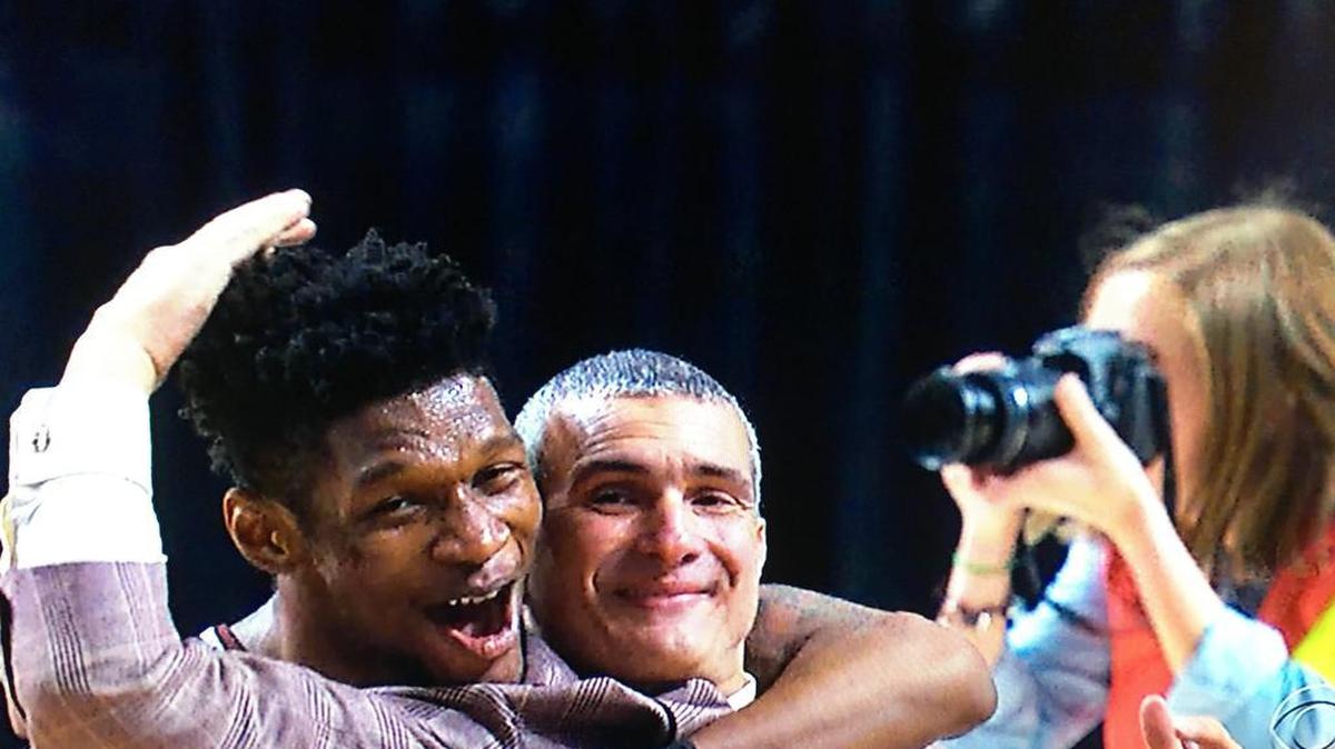 South Carolina men’s basketball coach Frank Martin and Chris Silva were featured on CBS’ ‘One Shining Moment’ musical montage at the end of the NCAA Tournament championship game.