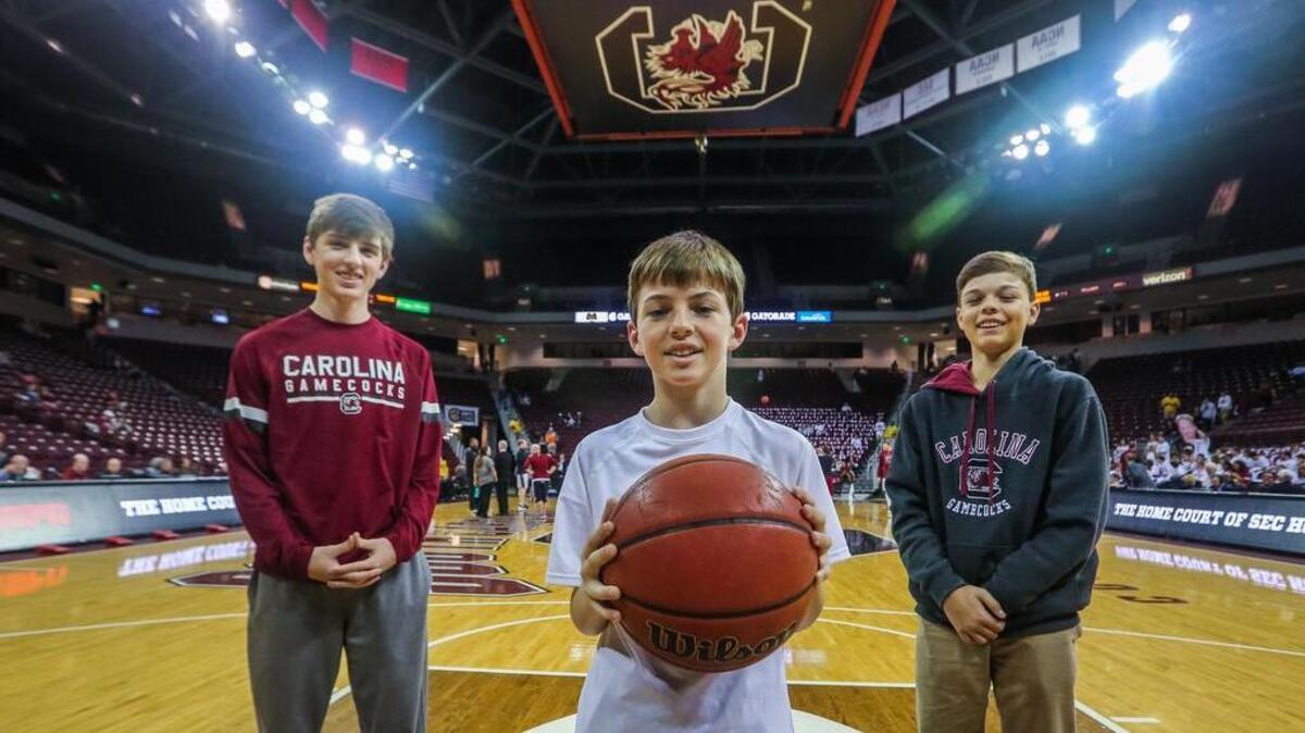 The McNair brothers Austin, 17, Aidan, 11 and Alex, 14 have all been ballboys for the South Carolina Gamecocks.