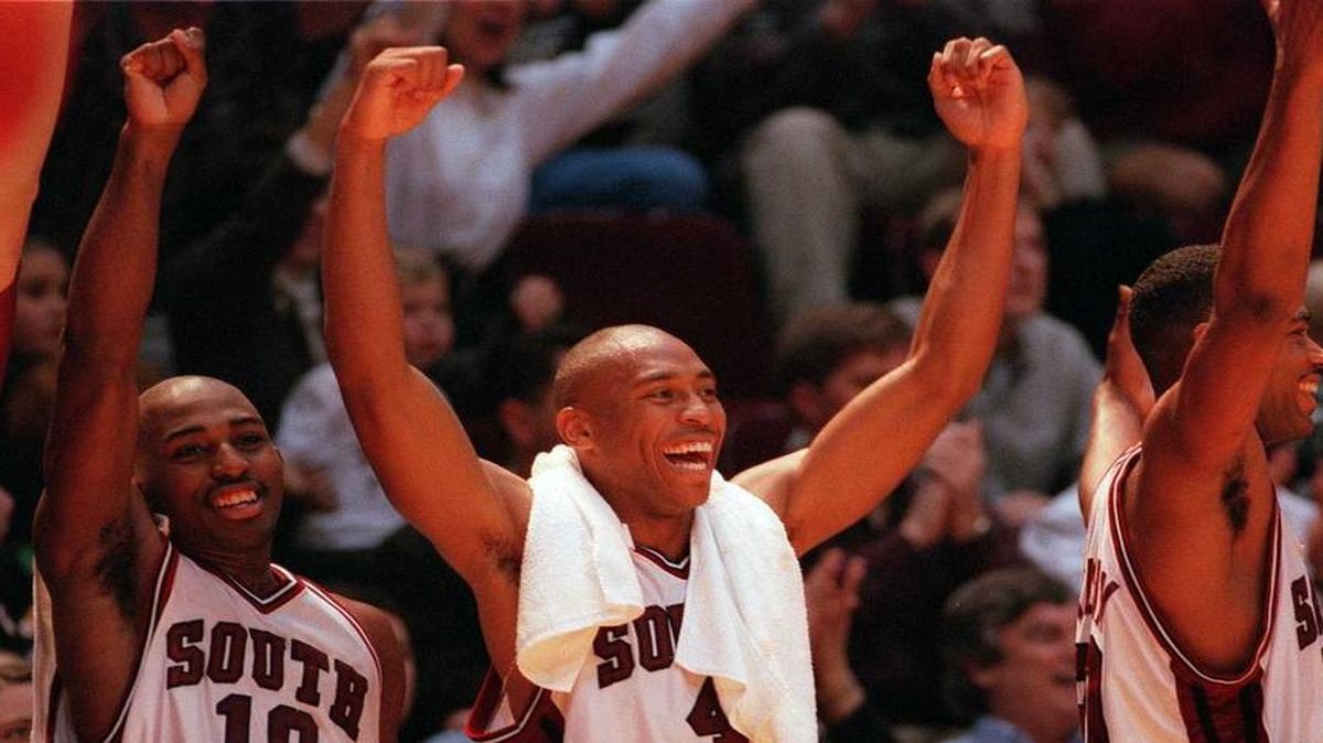From the 1997 season: South Carolina teammates Melvin Watson, Larry Davis and William Gallman