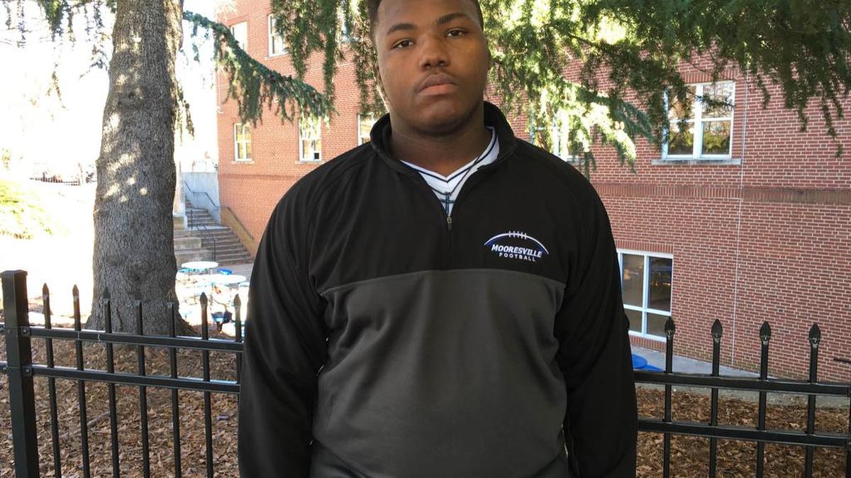 Defensive lineman Jamil Dukes of Mooresville High School.