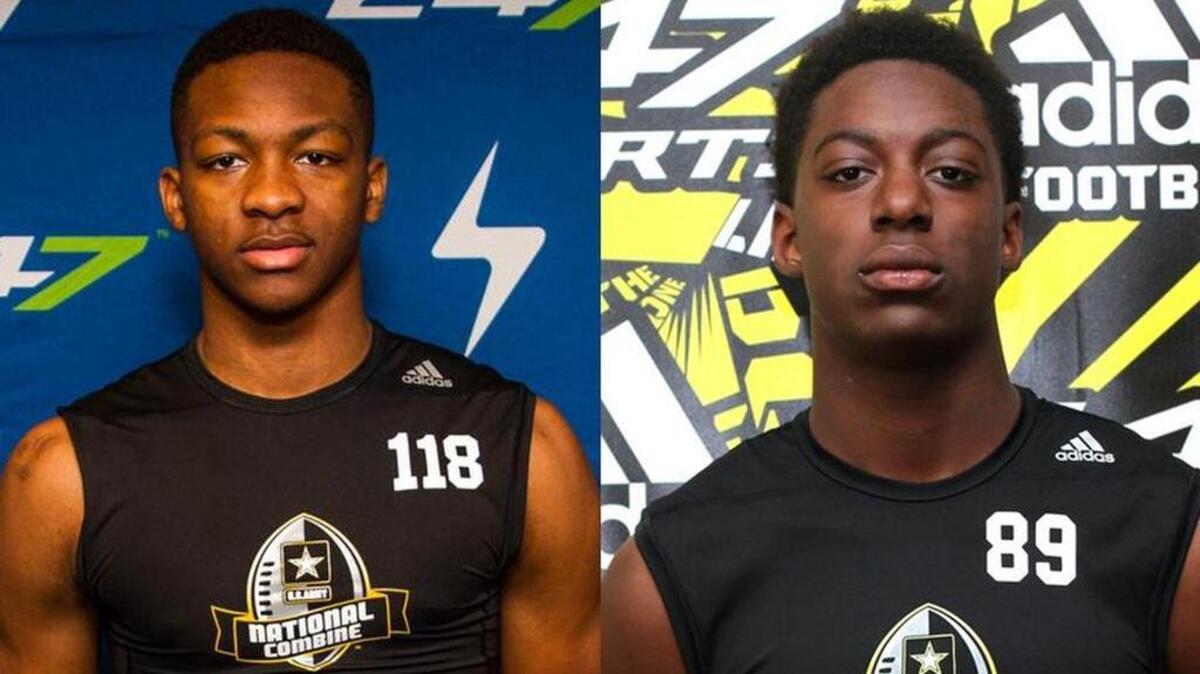 Hendon Hooker (6-4, 190) of Greensboro, N.C., and Jelani Woods (6-6, 215) of Ellenwood, Ga.