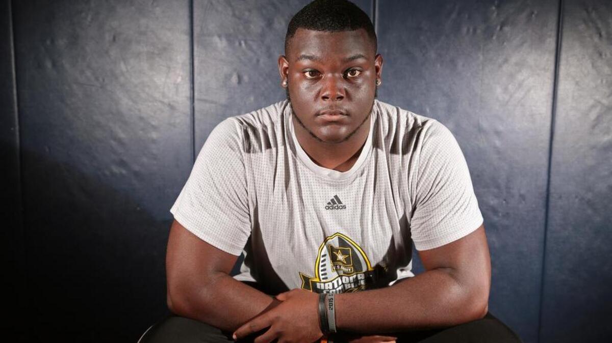 Mallard Creek offensive lineman TJ Moore.