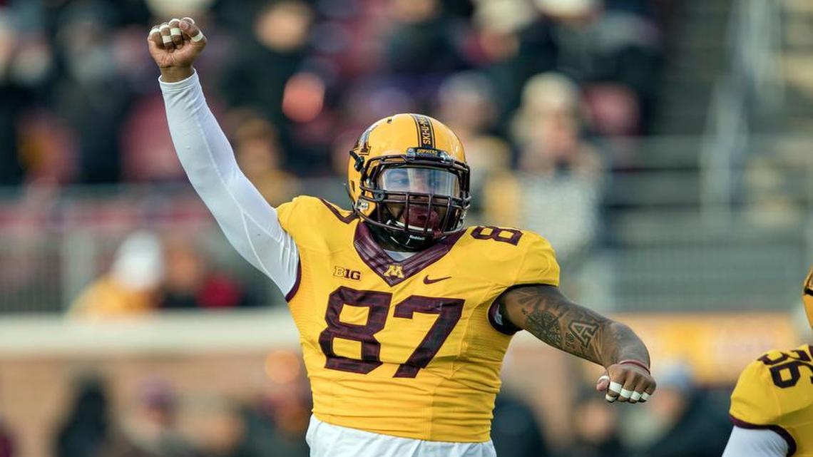 Former Minnesota Golden Gophers defensive lineman Gaelin Elmore