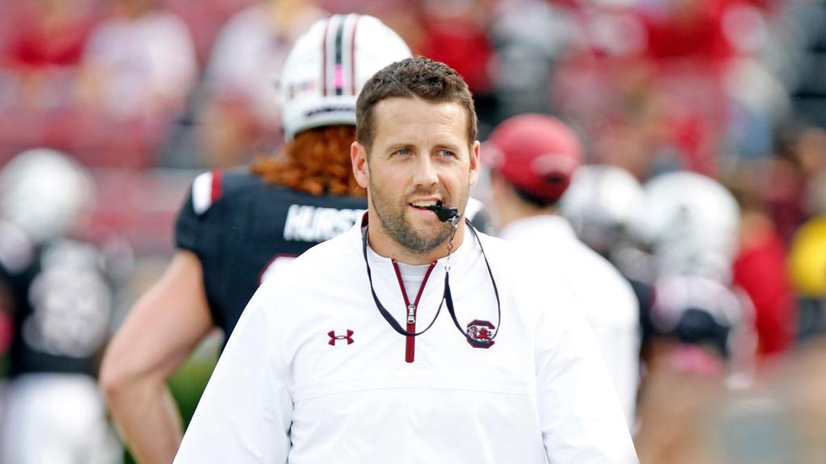 South Carolina football linebackers and special teams coach Coleman Hutzler