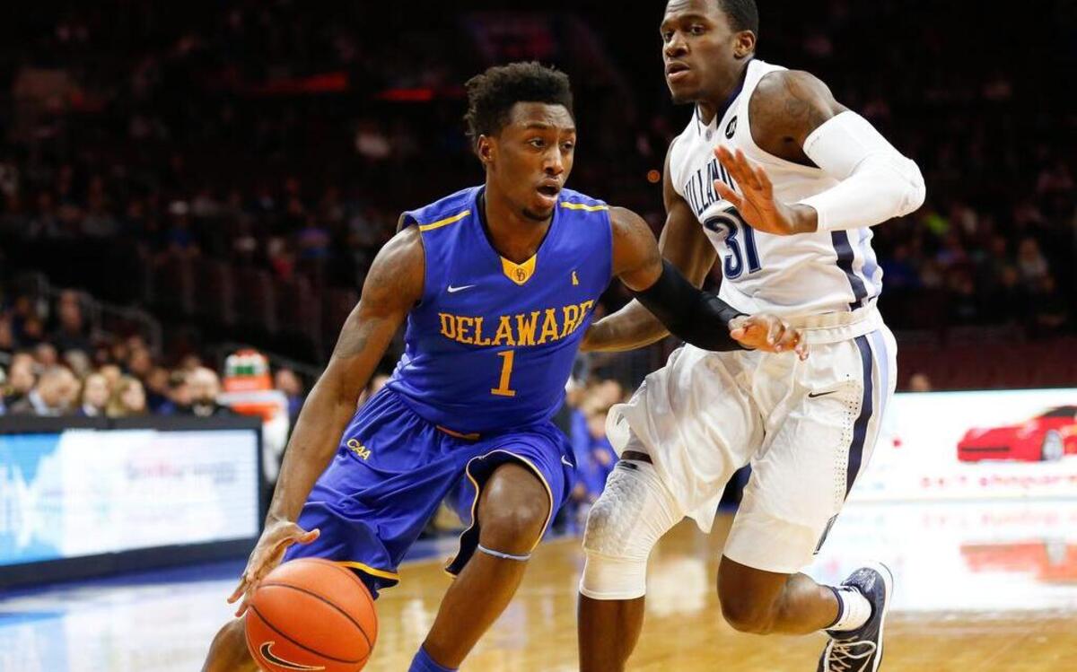 Delaware guard Kory Holden (1)