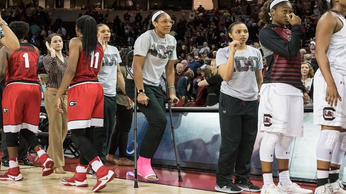USC's A'ja Wilson (ankle) may or may not play Sunday.