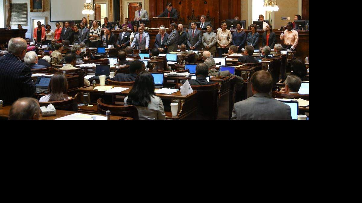 
The University of South Carolina women's basketball team was recognized Wednesday on the State House floor for their accomplishments this season.
