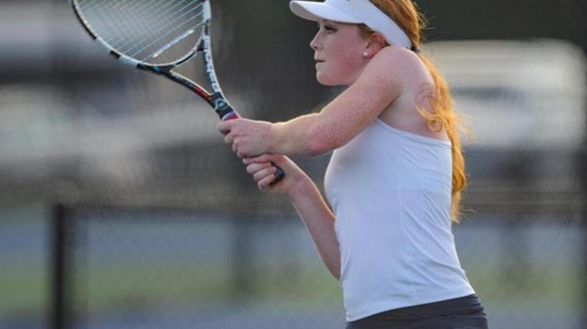 Emily Sawvell has benefitted from the no-cut tennis policy and has moved up the ranks for Chapin High.