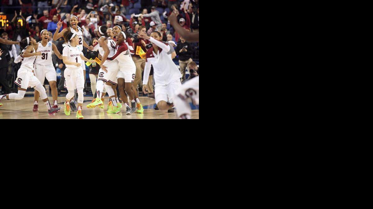
South Carolina defeats Florida State 80-74 and advances to the Final Four in the NCAA Women’s Basketball Tournament. 
