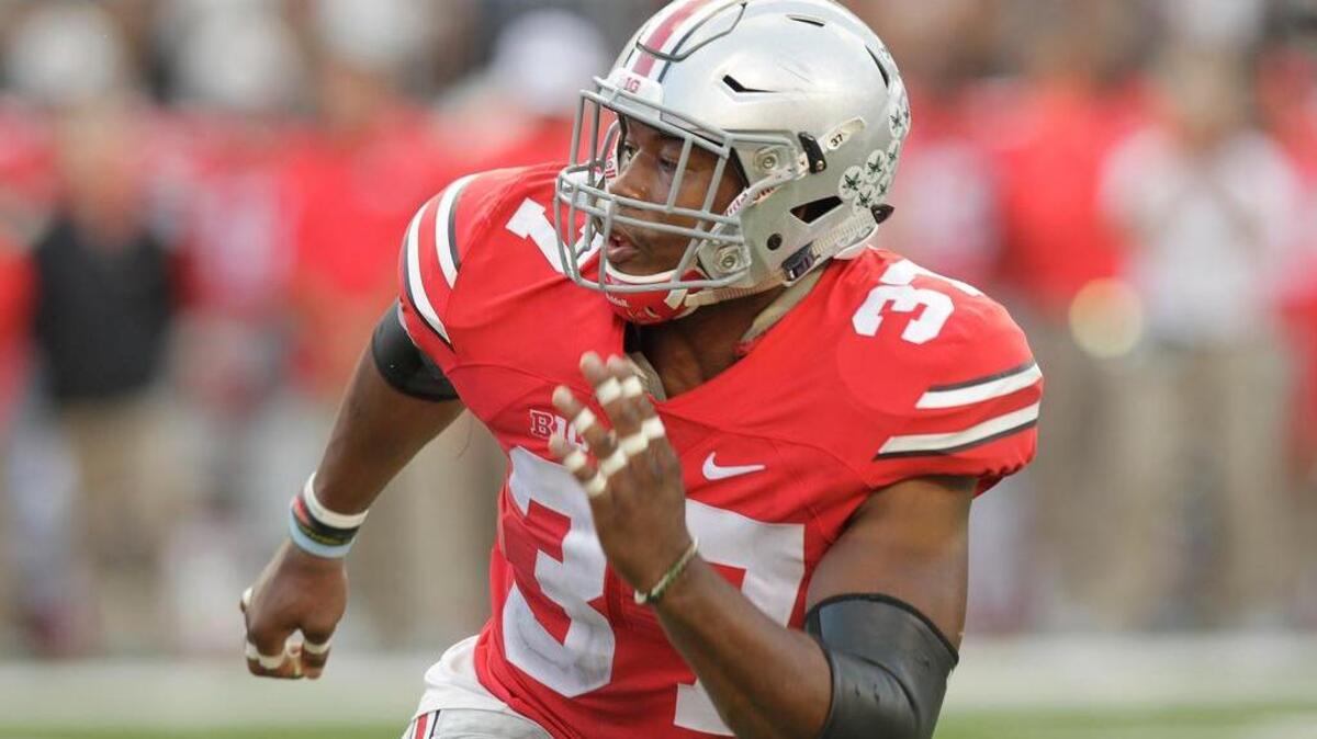 
Ohio State linebacker Joshua Perry plays against Northern Illinois Saturday. Ohio State is still No. 1 in week 3 AP poll.
