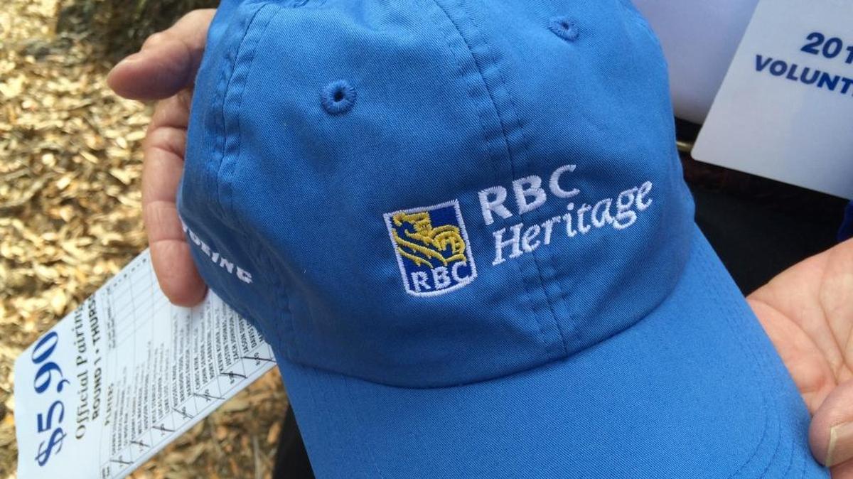 Frank Zeleznik holds his blue volunteer’s baseball cap at RBC Heritage presented by Boeing on April 14, 2016.