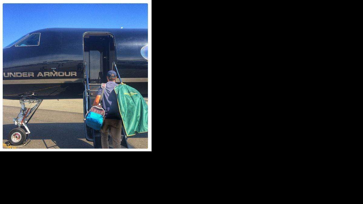 
On his Instagram account, Jordan Spieth posted this photo of himself boarding a plane for New York. The caption read: “Unbelievable week...so thankful for everyone's support. Off to NYC!”
