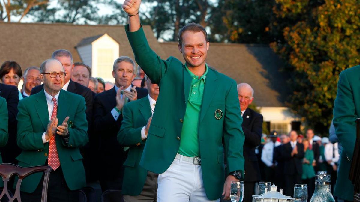 From 2016, Danny Willett celebrates winning The Masters at Augusta National Golf Club in Augusta, Ga.