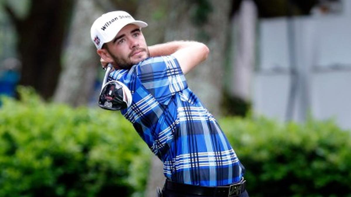 
Troy Merritt tees off on the 16th hole during Friday’s second round of the RBC Heritage.
