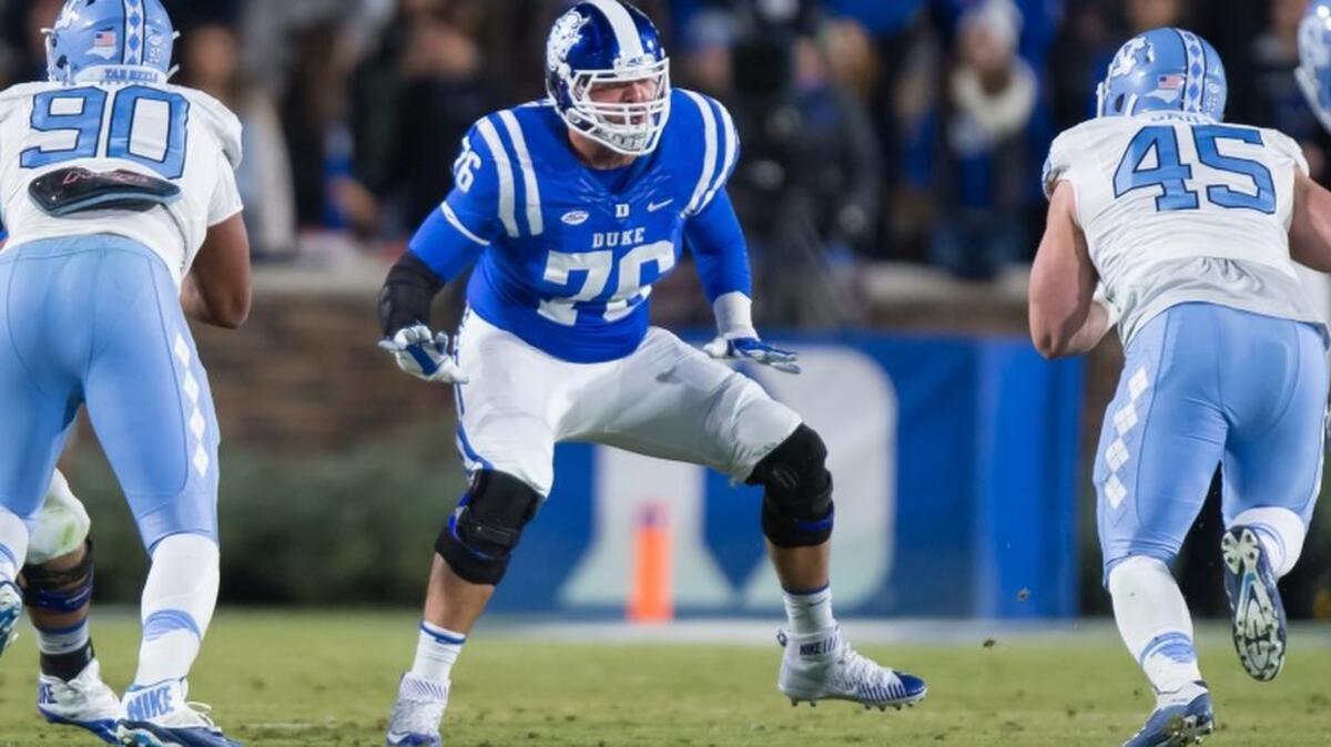 Former Heathwood Hall standout and current Duke lineman Gab Brandner was named to Allstate Good Works Team.