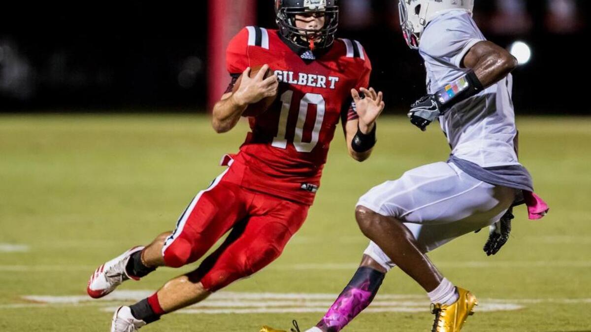 Gilbert running Cody Temples carries the ball against Strom Thurmond on Friday. The Indians host Strom Thurmond this week.