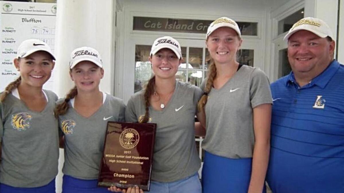 The Lexington girls golf team captured by the WSCGA Junior Golf Foundation Championship by 14 shots Sunday.