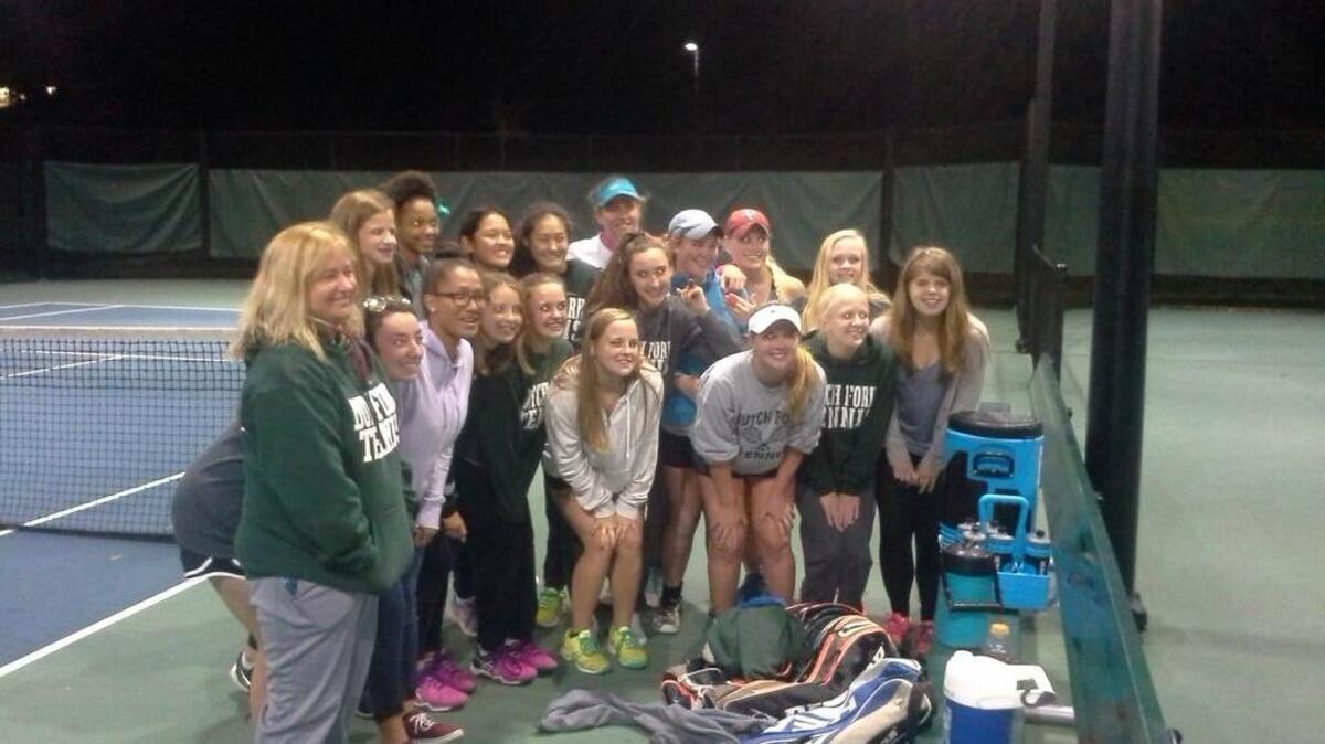The Dutch Fork tennis defeated River Bluff to win the 5A Lower State title on Monday.