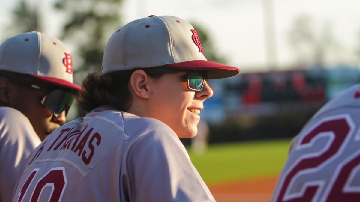 Brookland-Cayce pitcher Hayden Thomas cheers on his team. He is recovering from Tommy John surgery. The Gilbert and Brookland-Cayce baseball teams faced off Thursday, March 31, 2022 at Gilbert High School.