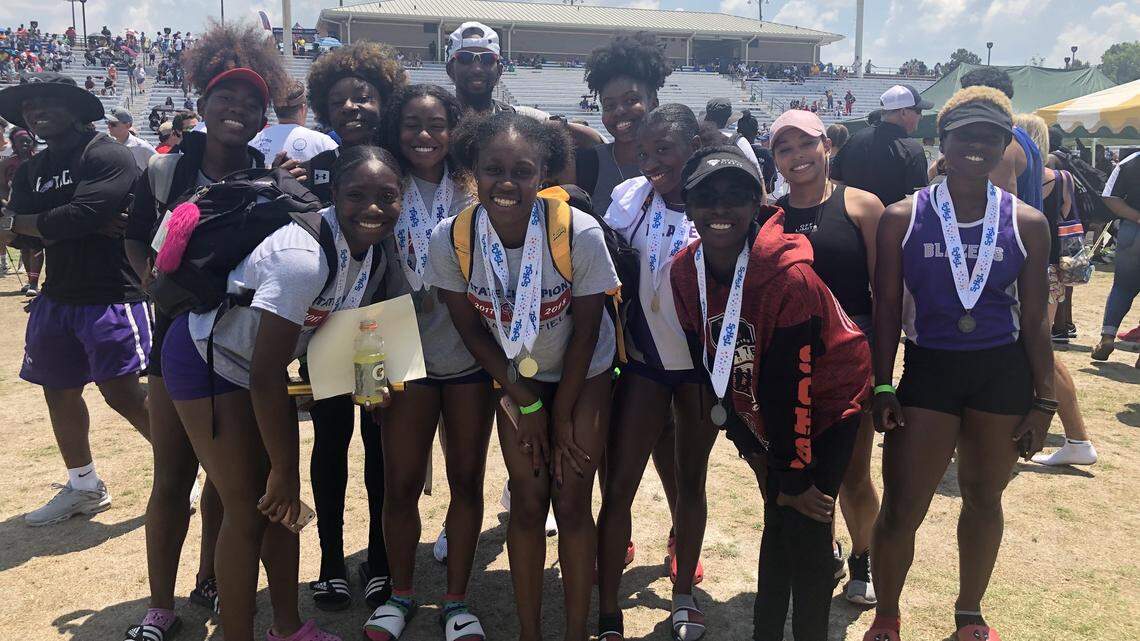 Ridge View girls won the Class 4A track and field championship May 12, 2018 at Spring Valley High School.