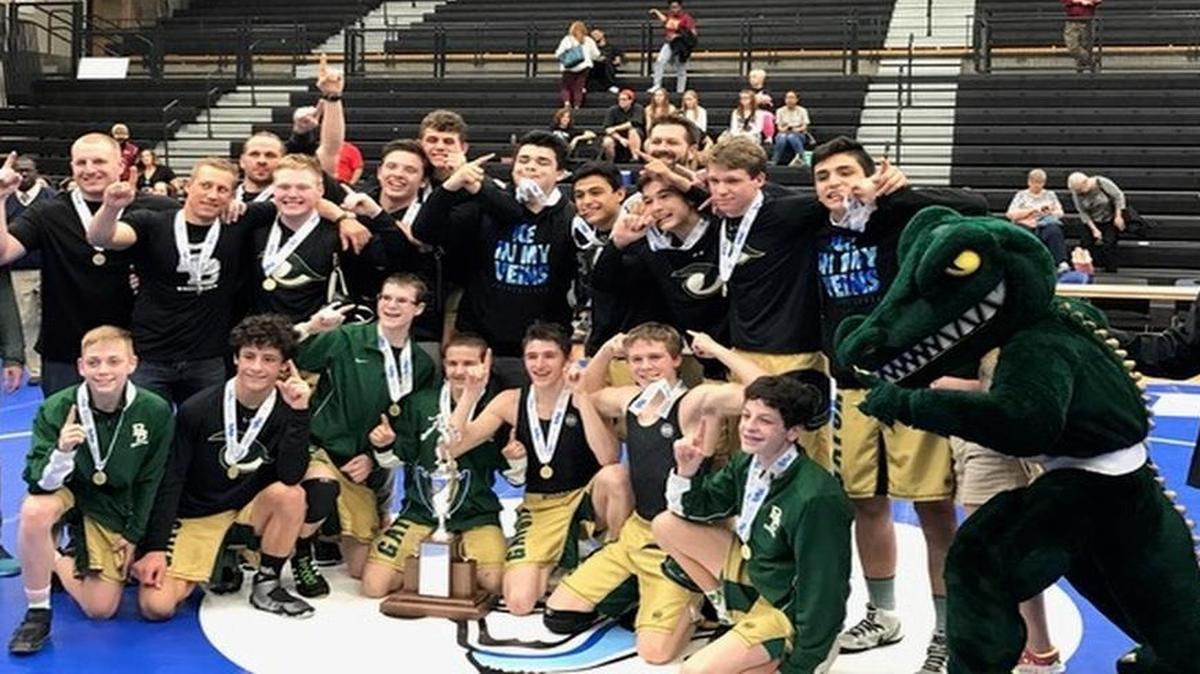 River Bluff celebrates its Class 5A state team championship on Saturday.