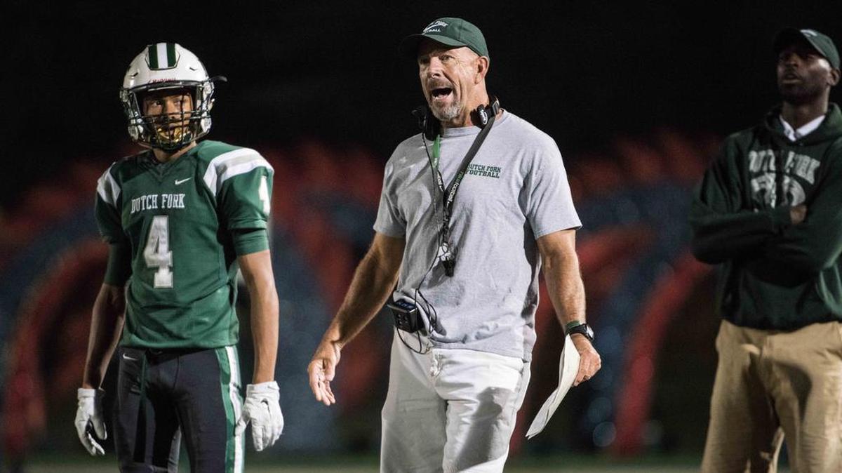 Dutch Fork coach Tom Knotts and the Silver Foxes will look to win their third state championship in a row Friday against T.L. Hanna.