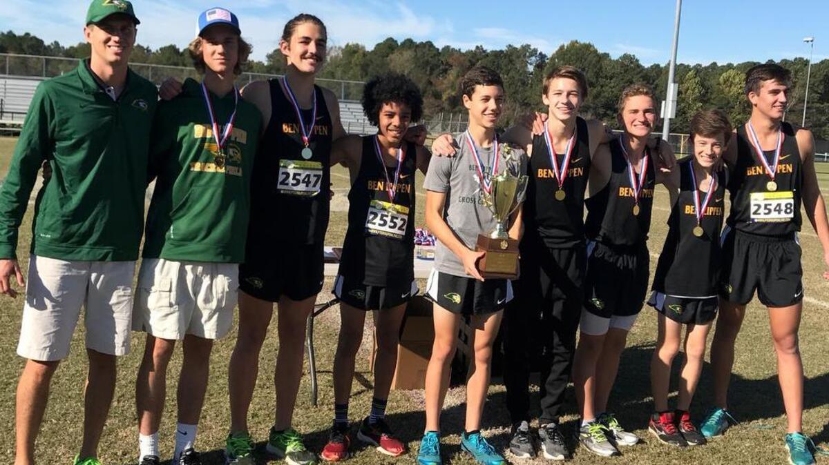 Ben Lippen won the SCISA 3A boys cross country championship at Heathwood Hall.