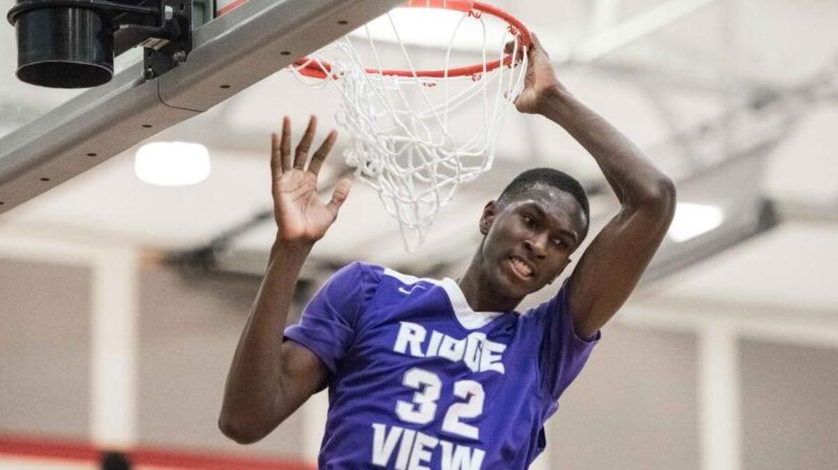 Ridge View's Malcolm Wilson dunks the ball against Westwood on Friday. Wilson is leading the Midlands in blocked shots.